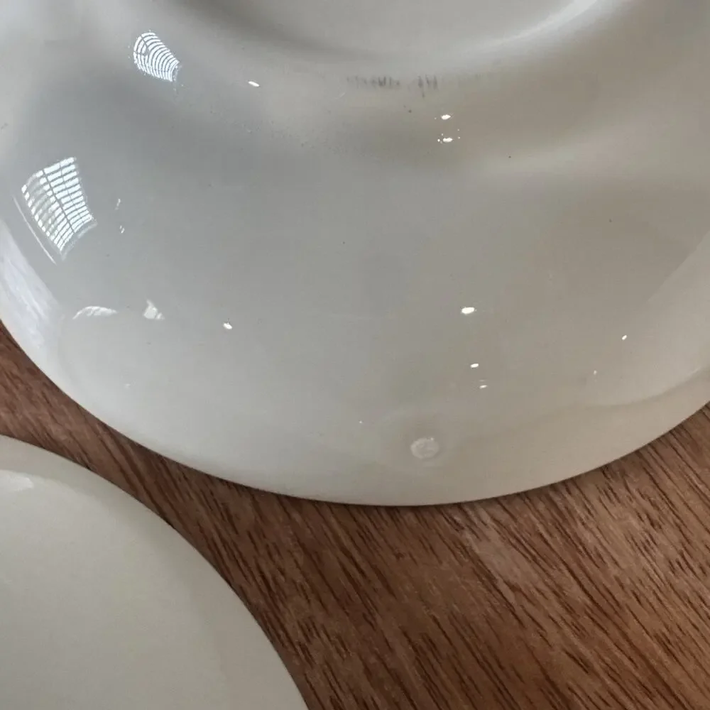 VTg White Floral Berry Fruit Sauce Dessert Sauce Bowl Set of 4